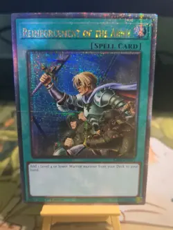 Reinforcement of the Army Quarter Century Secret Rare Card RA01-EN051 Near Mint - Image 1