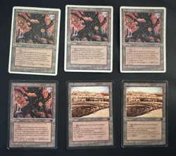 6x MTG Renaissance Mishra Factory, Strip Mine And Revised Mishra | Played - Image 1