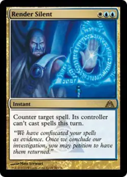 Magic the Gathering MtG TCG Dragon's Maze Rare Foil Render Silent #96 - Image 1