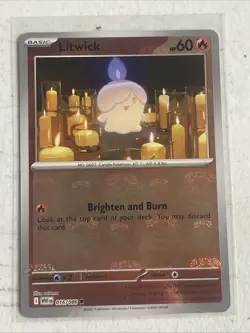 Litwick (Master Ball Pattern) 016/086 Sv: White Flare Pokemon Card TCG - Image 1
