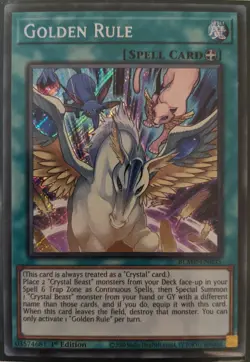 YuGiOh Golden Rule Secret Rare 1st Edition BLMR-EN035 - Image 1