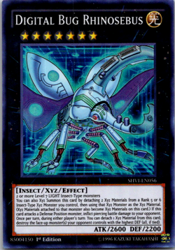 Digital Bug Rhinosebus SHVI-EN056 Super Rare Yu-Gi-Oh Card 1st Edition NM - Image 1
