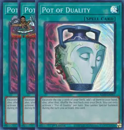 Yugioh! 3x Pot of Duality RA02-EN057 Ultra Rare 1st Ed NM - Image 1