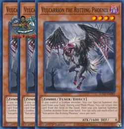 Yugioh! 3x Vulcarrion the Rotting Phoenix SUDA-EN082 Common 1st Ed NM - Image 1