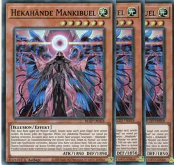 yugioh 3x Hekahande Mankibuel BLZD-DE018 SUPER RARE DEUTSCH - Image 1