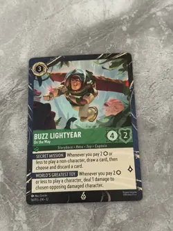 disney wilds unonown lorcana buzz lightyesr promo card exclusive to disney park - Image 1