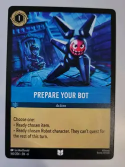 Disney Lorcana TCG - Azurite Sea: Prepare Your Bot (165/204) - Uncommon - NM - Image 1