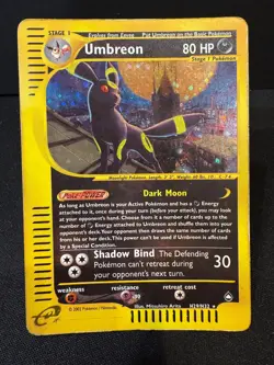 Umbreon Holo Pokemon Card e-Aquapolis H29/H32 English Heavily Played - Image 1