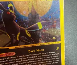 Umbreon Holo Pokemon Card e-Aquapolis H29/H32 English Heavily Played - Image 4