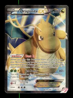 Dragonite EX Full Art Holo Rare Card 108/111 XY-Furious Fists Highly Played - Image 1
