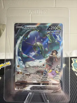 Pokemon TCG Rayquaza v Evolving Skies Holo Ultra Rare Card 194/203 NM💎 - Image 1