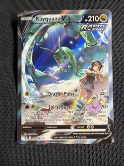 Pokemon TCG Rayquaza v Evolving Skies Holo Ultra Rare Card 194/203 NM💎 - Image 3