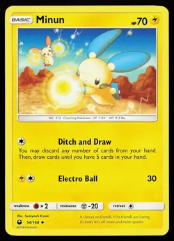 Minun 54/168 Uncommon Celestial Storm Pokemon Card - Image 1