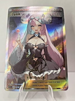 Iono Full Art Custom Made Pokemon Halloween Waifu ACG Trainer Art Card - Image 1