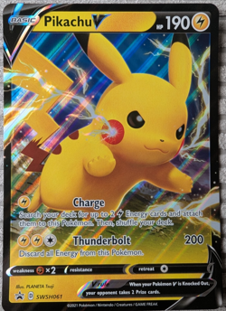 Pikachu V SWSH061 Black Star Promo JUMBO Card - Pokemon TCG NM - Image 1