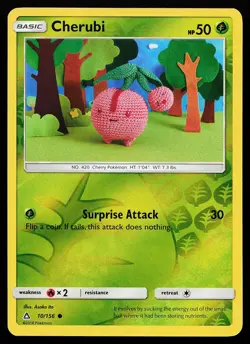 Cherubi 10/156 Reverse Holo Ultra Prism Asako Ito Pokemon Card - Image 1