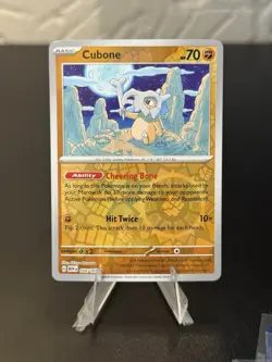Cubone 104/165 English 151 Reverse Holo Common Pokemon Card - Image 1
