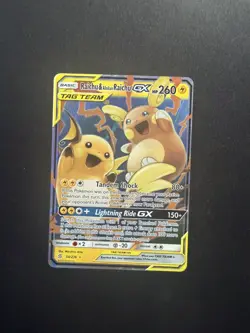 Raichu & Alolan Raichu GX - 54/236 - Unified Minds - English Pokemon Card - Image 1