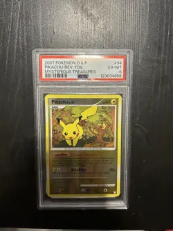 2007 Pokemon Diamond & Pearl Mysterious Treasures Piakchu Reverse Foil #94 PSA 6 - Image 1