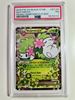 Pokemon TCG Shaymin EX Black Star Promo Card XY148 Holo PSA 7 - Image 1