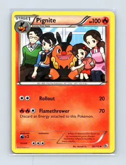 Pignite 26/113 Uncommon Legendary Treasures Pokemon Lightly Played - Image 1