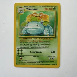 Pokemon TCG Venusaur Base Set 15/102 Holo Rare 1999-2000 Wizards Copyright - Image 1