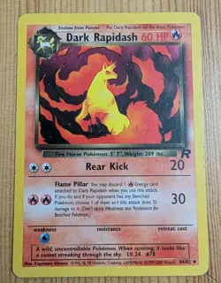 Dark Rapidash 44/82 Unlimited Uncommon Team Rocket MP Vintage WOTC - Image 1