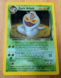 Dark Arbok 2/82 Team Rocket Holo Rare English TCG LP WOTC Vintage Pokemon - Image 1