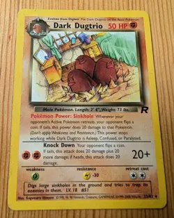 DARK DUGTRIO POKEMON TEAM ROCKET 23/82 RARE HP Vintage WOTC - Image 1