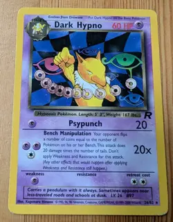 Pokemon Card Dark Hypno Non Holo Rare Team Rocket 26/82 Wotc Vintage - Image 1