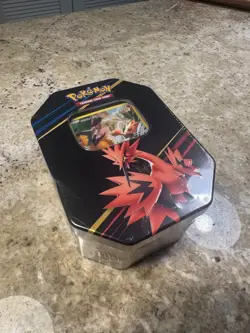 Pokemon TCG Crown Zenith Galarian Zapdos Tin Sealed - Image 1