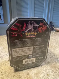 Pokemon TCG Crown Zenith Galarian Zapdos Tin Sealed - Image 4