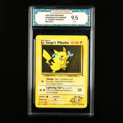 TQG 9.5 Mint+ 1999-2000 Pokemon ENG Lt.Surge's Pikachu #81/132 C - Image 1