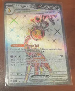 Pokemon TCG Farigiraf EX Temporal Forces 194/162 Full Art Ultra Rare Holo Card - Image 1