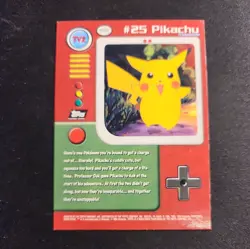 TV2 # 25 Pikachu Non Holo TOPPS TV Animation Edition POKEMON Card - Image 2