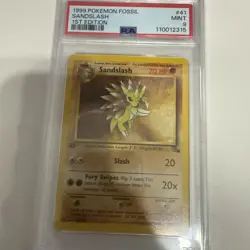 Pokemon TCG Sandslash Fossil 41 Regular 1st Edition Uncommon Card - Image 1