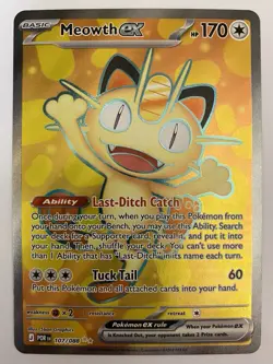 Pokemon Meowth ex 107/088 MEGA EVOLUTION PERFECT ORDER x2 Card Lot - Image 2