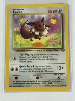 Eevee 51/64 Jungle Unlimited WOTC Vintage Pokemon - Image 1
