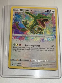 Rayquaza Rare Holo 138/185 SWSH Vivid Voltage Pokemon NM - Image 1