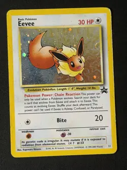 1999 Pokemon Eevee #11 Black Star Promo WOTC Holo Rare LP/MP - Image 1