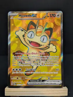 Pokemon TCG Meowth GX Ultra Rare Holo Full Art 107/088 NM+ - Image 1