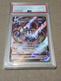 Pokemon Chandelure Vmax Full Art Fusion Strike #040 Graded Card PSA 10 - Image 1