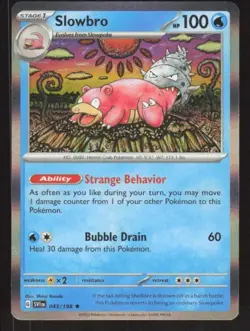 2023 SV01 SCARLET & VIOLET BASE SET SLOWBRO 043/198 MINT RARE HOLO POKEMON - Image 1