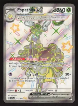 2024 SV PALDEAN FATES ESPATHRA EX 214/091 MINT ULTRA RARE POKEMON - Image 1