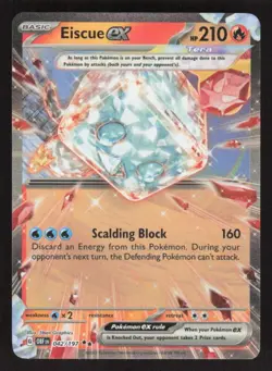 2023 SV03 OBSIDIAN FLAMES EISCUE EX 042/197 MINT ULTRA RARE POKEMON - Image 1