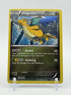 2013 Pokemon Black & White Plasma Freeze Dragonite Cosmos Holo 83/116 #83 LP - Image 1
