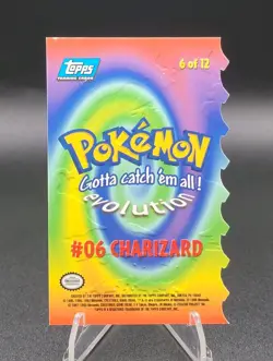 🔥 CHARIZARD ~ 1999 Topps Pokemon #06 ~ Blue Logo 1st Print Run 🔥 - Image 4