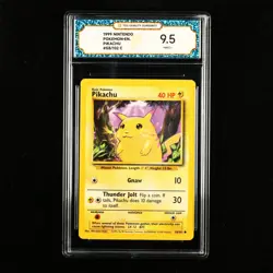 TQG 9.5 Mint+ 1999 Pokemon ENG Pikachu #58/102 C - Image 1