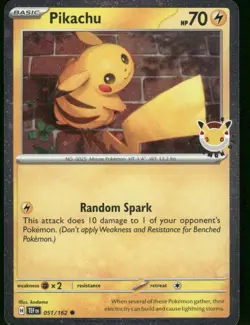 2026 Pikachu (Pokemon Day 2026) 051/162 Common Holo NM Pokemon - Image 1