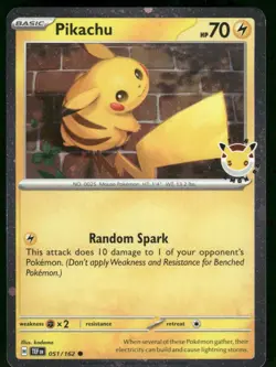 2026 Pikachu (Pokemon Day 2026) 051/162 Common Holo NM Pokemon - Image 1